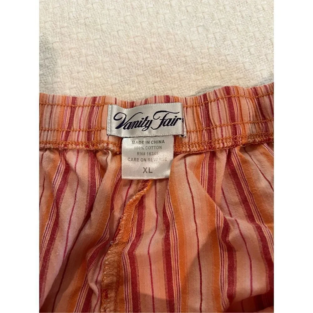 Set of 2 Vanity Fair striped Cotton pajama shorts